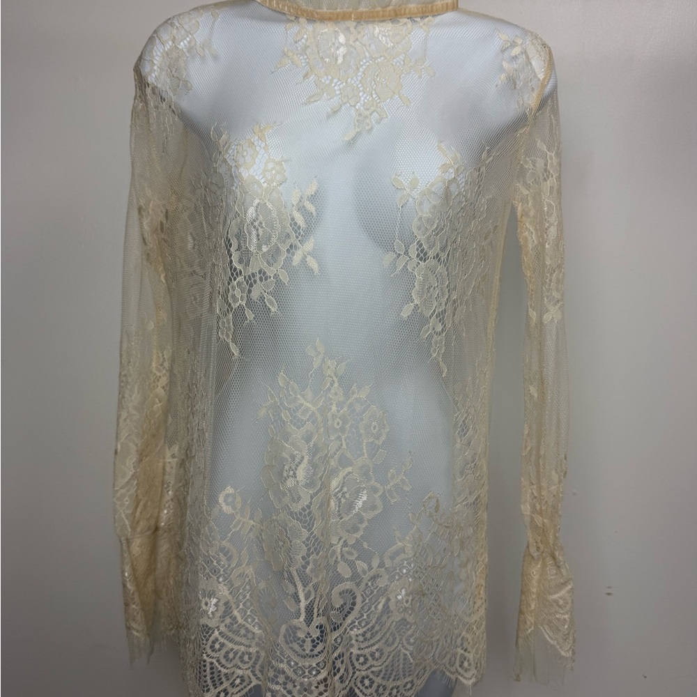 Elegant Lace Long Sleeve Top
